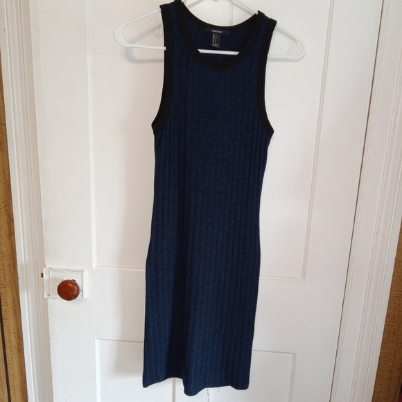 Forever 21 Dark Blue Ribbed Tank Dress size Small - Picture 7 of 7